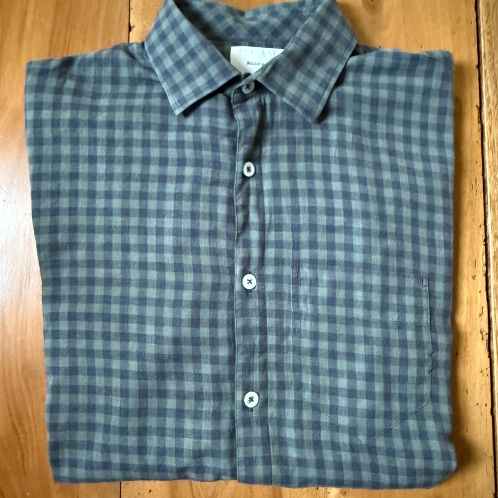 Billy Reid Blue Casual Button Down Shirt